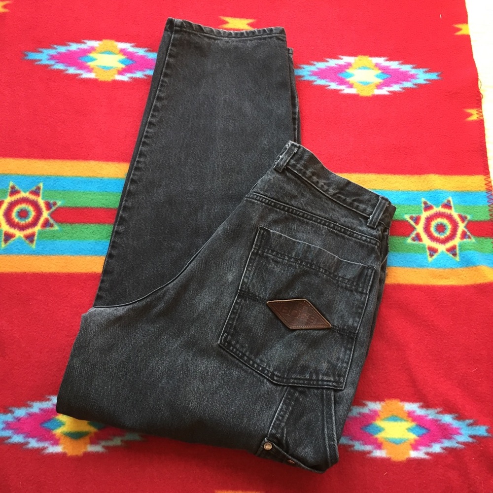 Vintage Hugo Boss Black Denim Jeans  USA  32/30 - Picture 8 of 8